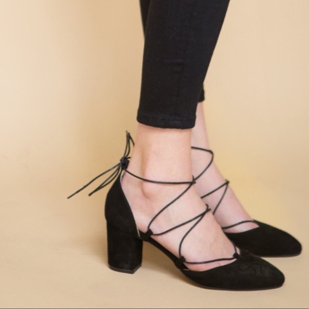 Intentionally Blank Hatter Suede heels
